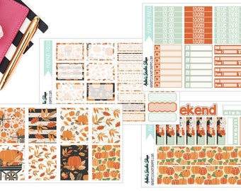Pumpkin Patch Weekly Kit for ECLP Vertical Planner Stickers