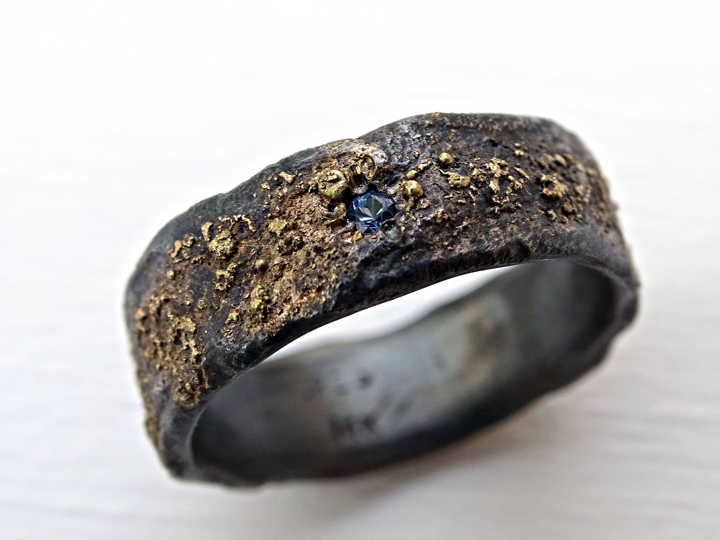 mens wedding ring celtic gem engagement ring gold silver