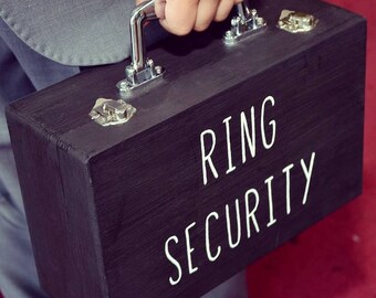 Ring Security Briefcase, Personalised Ring Box, Ringbearer Security Case, Alternative Ring Cushion, Ringbearer Gift, Wedding Ringbox