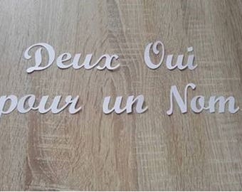 Set of cut-out "Two Yes for a name"