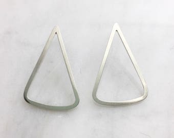 Sterling Silver Triangle Post Earrings