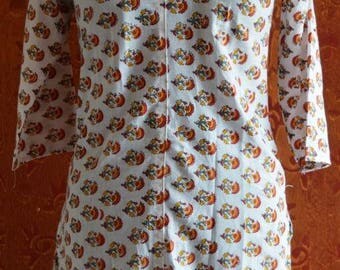 Hand Block Printed Cotton Hand Made Tunic/Kurta/Dress