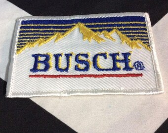 1980's Retro Embroidered Patch - Busch Logo - Beer