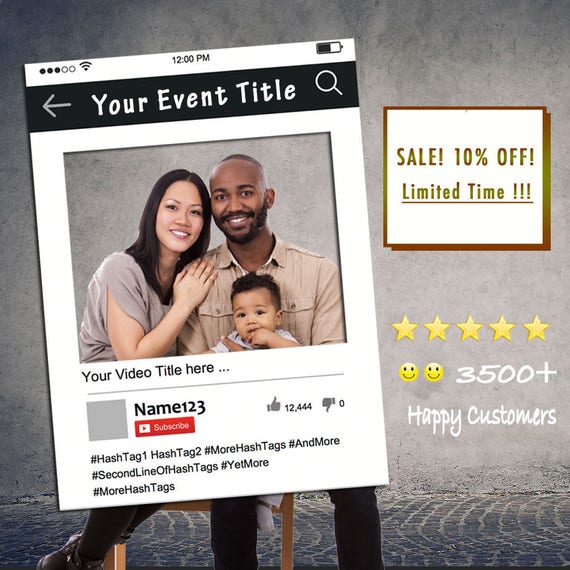 customized-youtube-selfie-frame-for-parties-birthdays-events