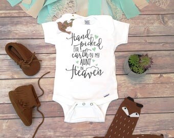 Aunt Memorial Onesie®, Cute Baby Onesie, Aunt Onesie, Unisex Baby Clothes, Hand picked for mommy and daddy by my Aunt in Heaven, In Memory