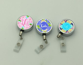 Badge Reel | Nurse Gift | Badge Holder | Co-Worker Gift | Retractable Badge | Monogram Badge Reel | Nurse Appreciation | ID badge holder