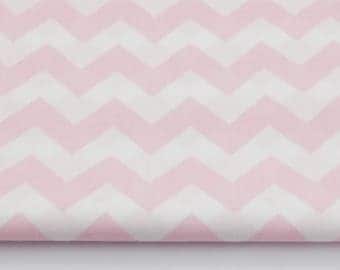 Fabric 100% cotton half a metre (50 x 160 cm), 100% cotton pink chevron zig zag