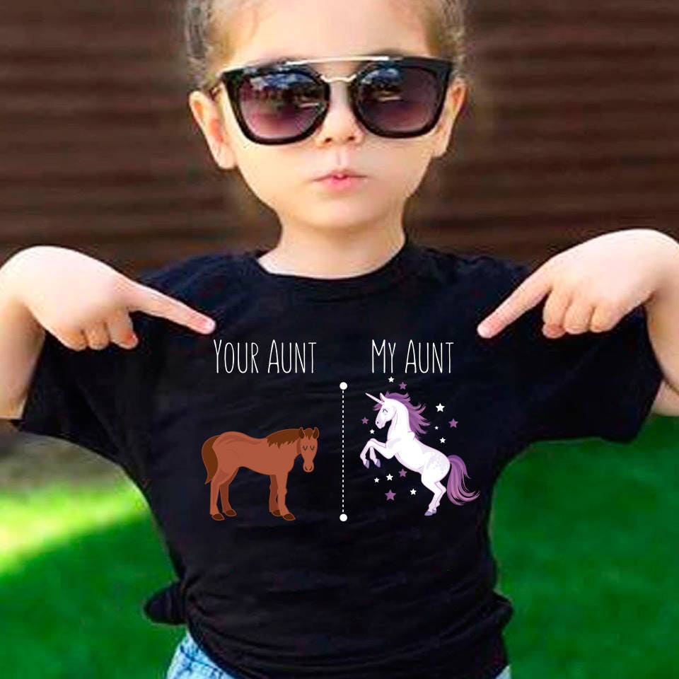 Your Aunt My Aunt Horse Unicorn Funny T-Shirt For Crazy Aunts