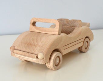 Wooden Cabriolet Toy, Wooden Car, Wood Toy Car,Natural Wood Toy, Toy for Boy,Kid's Toys,Eco Toy,Eco Friendly,Organic Toy