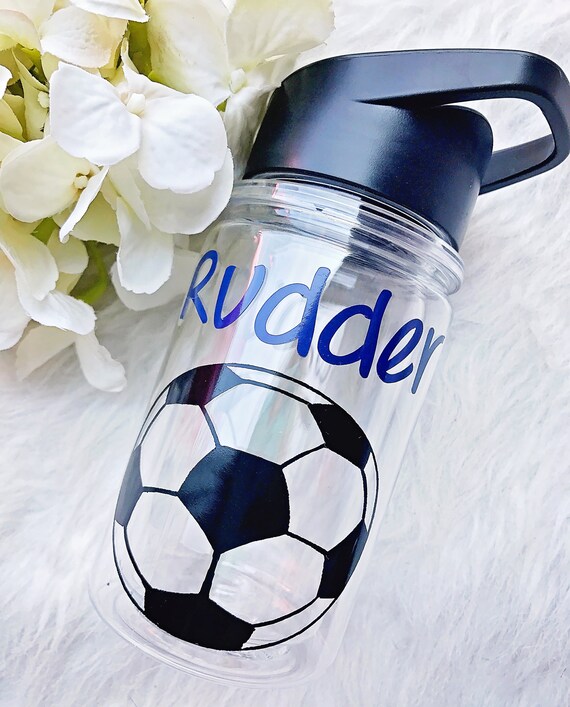 Personalized Soccer Ball Kids Water Bottle//Soccer//Gifts for