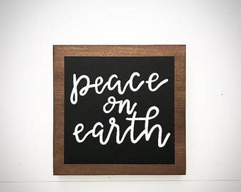 Peace on earth sign | Etsy