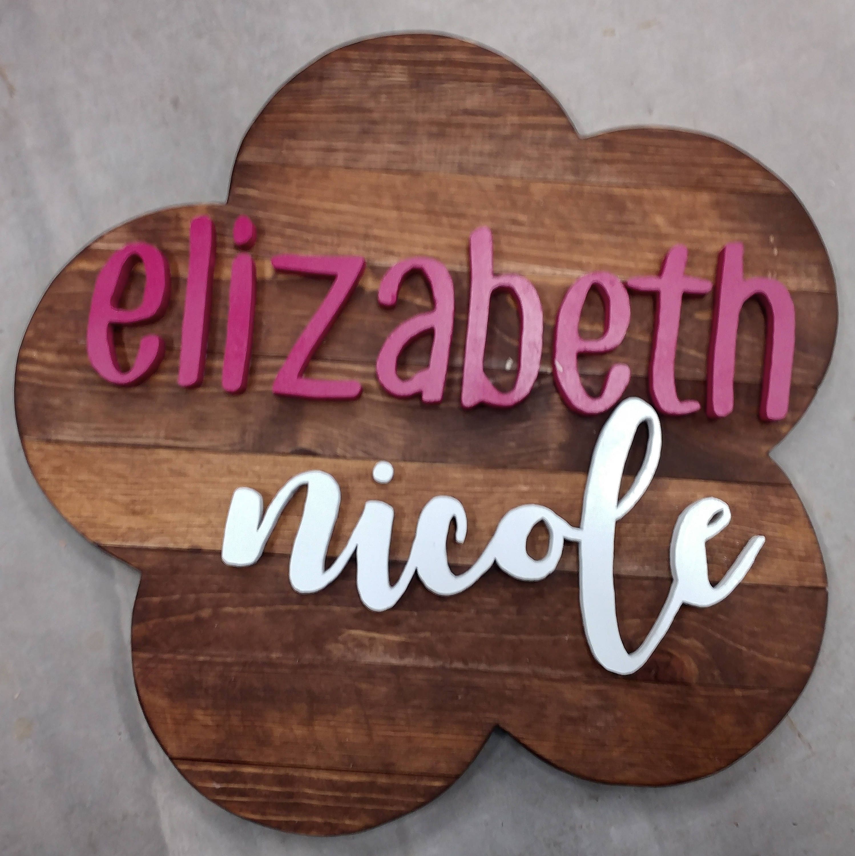 18 Custom Wood Baby Name Sign Name Cut Out Baby Name