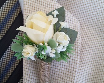 pale yellow boutonniere banana yellow boutonniere yellow wedding yellow rose boutonniere - Garden Rose Boutonniere pale yellow boutonniere banana yellow boutonniere yellow wedding yellow rose boutonniere - Garden Rose Boutonniere