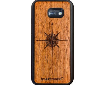 Samsung Galaxy A5 2017 - Real Wood Case - Wind Rose