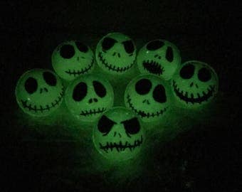 Glow in the dark, Jack Skellington, Bath Bomb (with) Skeleton Key (inside) Jack Skellington, Halloween Bath bomb, Nightmare before Christmas