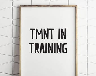 70% OFF SALE teenage mutant ninja turtle, TMNT in training print, teenage mutant ninja turtle art, turtles decor