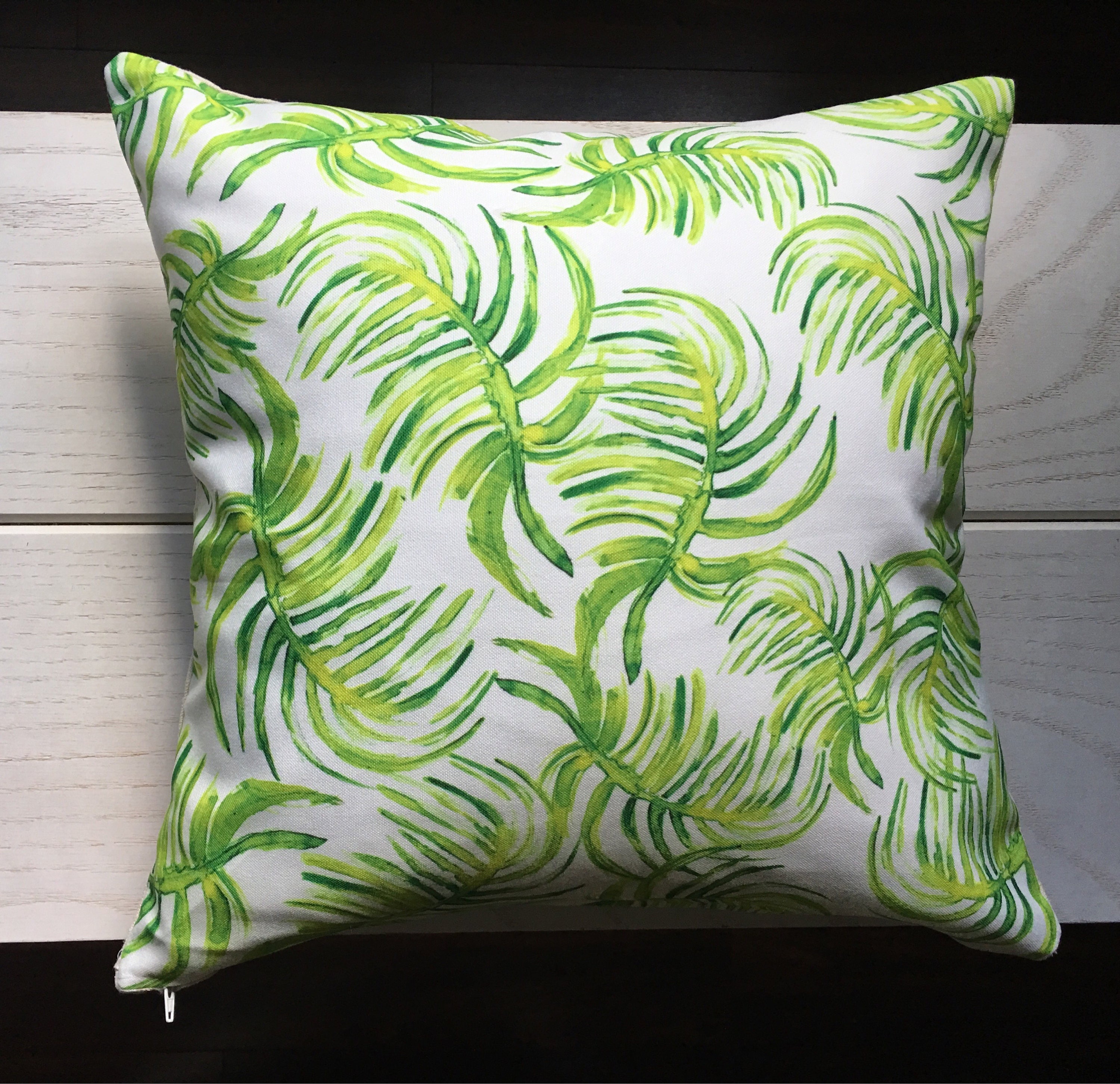 Palm Leaf Pillow Cover Watercolor Throw Pillow Case Leaf