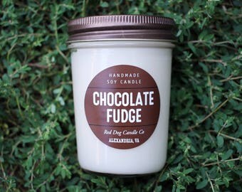 Chocolate Fudge Soy Candle | Chocolate Fudge Candle | Chocolate Fudge | Soy Candle Gift | Soy Candle with Lid | Fall Candle Christmas Gift