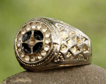 mens gift mens ring for men Vintage ring for him signet ring Silver Jewelry Men Silver Ring retro ring Statement Ring Size 8