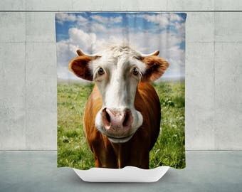 Cow shower curtain | Etsy