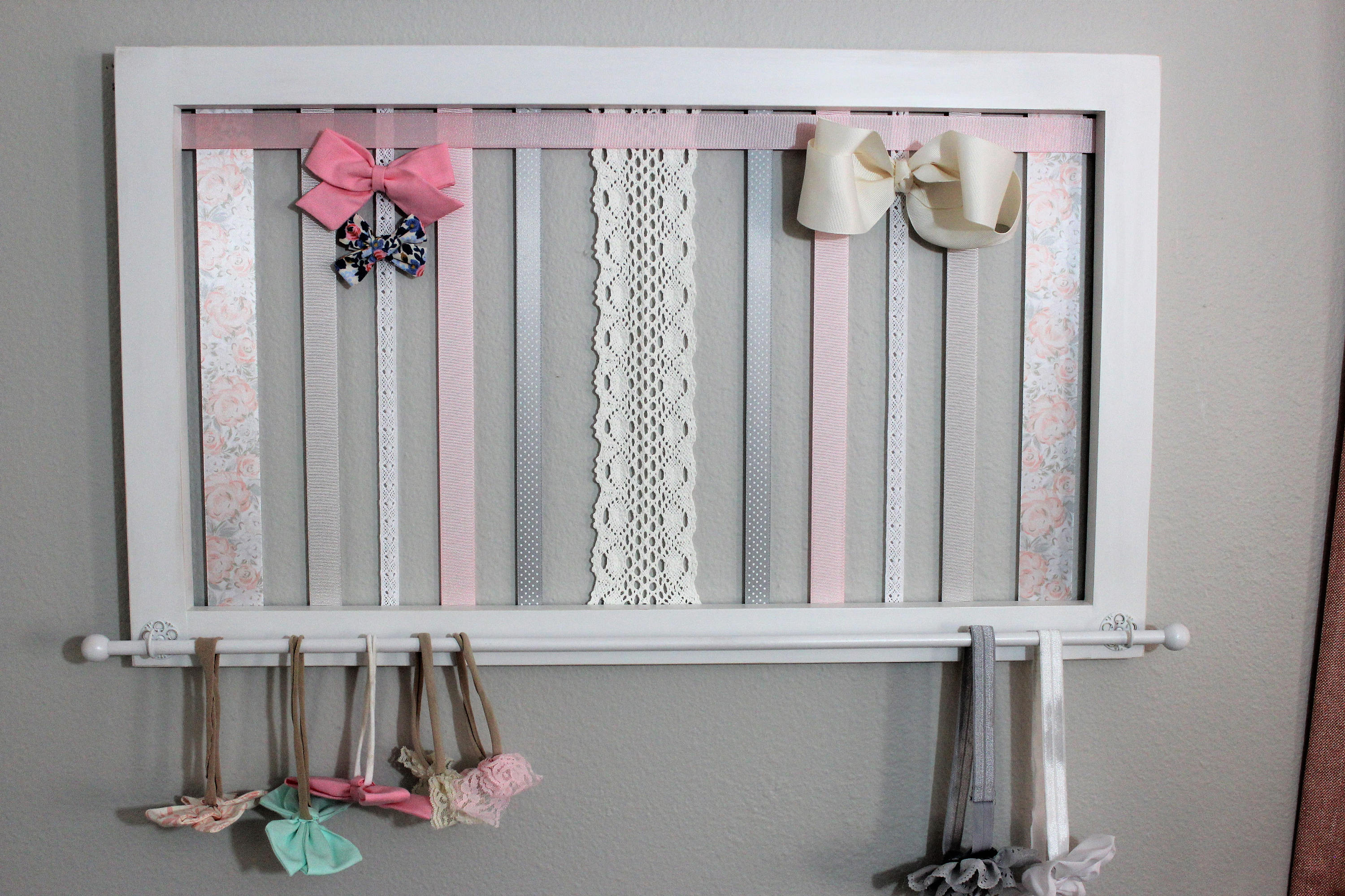 Bow Holder Baby headband holder Baby girl gift blush nursery