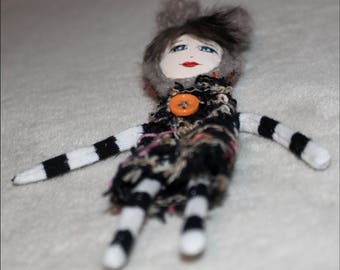 Mini puppet / doll / doll: brooch/pendant/keychain