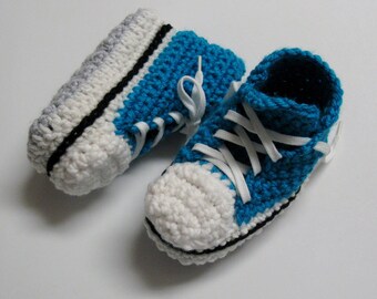 PATRON crochet #20 Pantoufles enfants 2 à 10 ans / Converse / espadrilles hautes / français et anglais / chaussons / 3petitesmailles