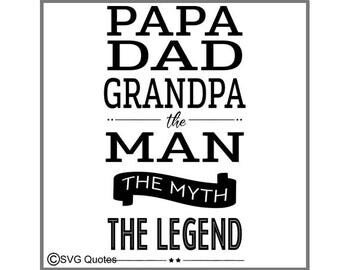 SVG Cutting File Myth Man Legend DXF For Cricut Explore, Silhouette Cameo & More.Instant Download. Personal/Commercial Use. Vinyl Stickers