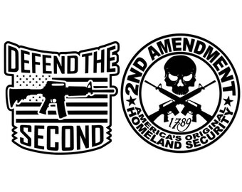 2nd amendment svg, gun svg, rifle svg, second amendment svg, skull svg, dxf, cricut, silhouette cutting file, download, svg files