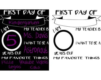 First Day of School Svg-Last Day of School Svg-Chalkboard-Back to School-Cut File-School Sign Svg-Printable Sign-Svg Pdf Png Jpeg