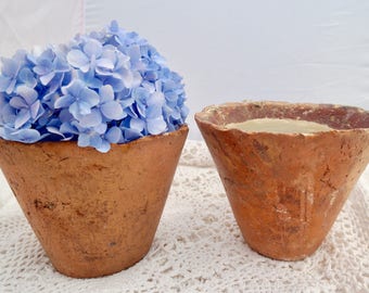 French Antique Terracotta Resin Pot Flower Candle Rustic Decoration Vintage French Antique Terracotta Resin Pot Flower Candle Rustic Decoration Vintage
