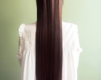 7Pcs Dark Brown Hair Extension
