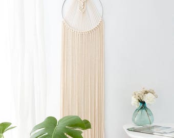 Macrame wall hanging, Dreamcatcher Pattern, ship from USA, woven wall hanging, woven wall tapestry, boho wall hanging, boho home decor