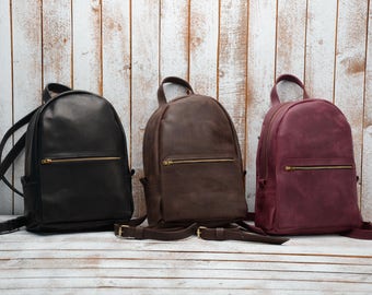 Leather Backpack, women leather backpack, leather rucksack, leather bag, leather backpack women, Sac à dos en cuir. sac à dos . Purse
