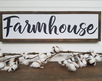 Farmhouse Sign - FARMHOUSE - Wood Signs - Wooden Signs - Farmhouse Signs - Rustic Signs - Farmhouse Decor