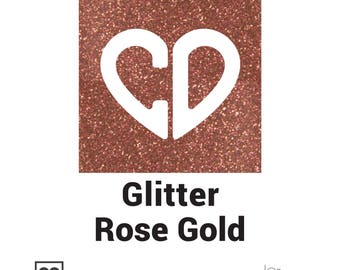 Siser Glitter Heat Transfer Vinyl (HTV) - 20"x12" Rose Gold, Heat Vinyl Transfer, Glitter Iron On Vinyl, Heat Press Vinyl Sheets, Iron Vinyl