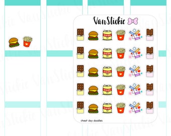 Doodle Set - Cheat Day Planner Stickers | VSD 038
