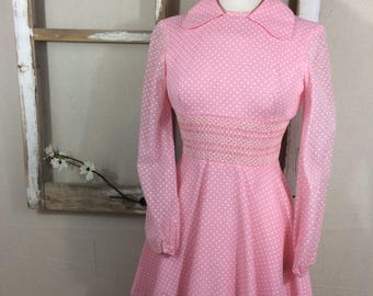 JANE Vintage polka-dot schoolgirl dress. Polka dot, vintage school clothes, school girl dress, california, circle skirt, eleven costume