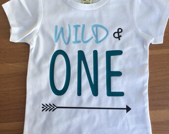 Wild & ONE. Arrow. Wild One Birthday Shirt, 1st Birthday Shirt Boy, Wild and One, First Birthday Shirt Boy, Boys First Birthday Outfit