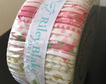 Riley Blake Safari Party Rolie Polie/Jelly Roll by Melissa Mortenson - 40, 2.5" of Precut Fabric Strips