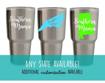 Southern Mama Decal, Simply Southern, Alabama Decal, North Carolina Decal, Southern Decal, Car Decal, Yeti Decal, Vinyl Decal