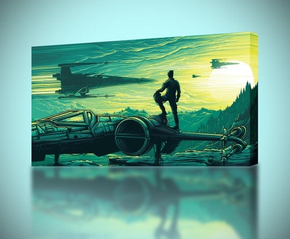 Star Wars Artwork Painting CANVAS PRINT Wall Home Decor Giclee