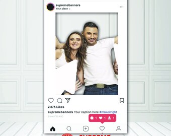 Instagram Frame Prop 2017 Ver - Photobooth Instagram Prop - Photobooth Prop Instagram Frame - Social Media Frame Printed/Digital FREE SHIP