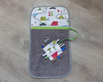 Grey baby Swaddle blanket car