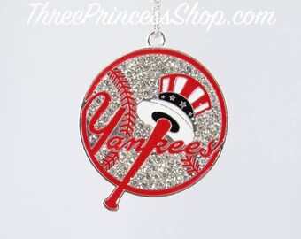 New York Yankees Pendant Rhinestone - Bubblegum Bead Pendant