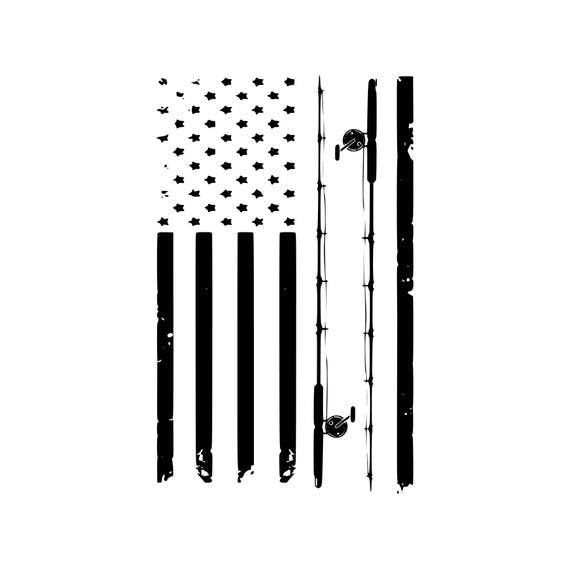 Download Digi-tizers Fishing Pole American Flag Rugged SVG Studio V3