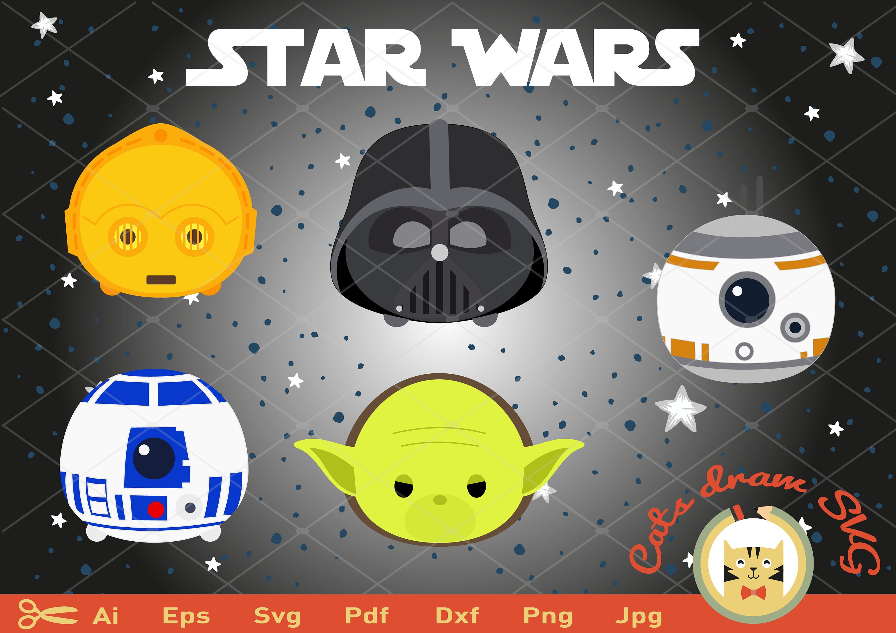 Download STAR WARS svg, starwars svg, Silhouette Cricut Cameo, svg ...