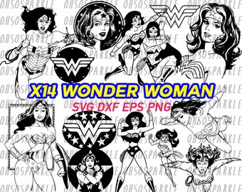 wonder woman svg, super hero, superheroes, clipart, png, eps, dxf, stencil, decal, vinyl, vector, silhouette, iron on, cut files