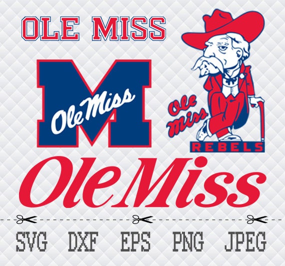 Ole Miss Rebels Logo SVG DXF EPS Png Cut Vector File