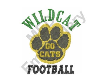 Football - Machine Embroidery Design, Wildcat Football